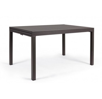 Mesa comedor extensible Pelikan aluminio color negro 135-270X90