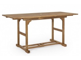 Mesa de comedor extensible Naomi madera de acacia 120-160X70