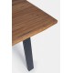 Mesa comedor Taska acero negro y madera de acacia 160X90