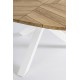 Mesa comedor redonda Jablko aluminio y madera de teca D160