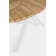 Mesa comedor ovalada Jablko aluminio y madera de teca 240X110