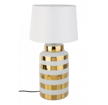Lámpara de mesa rayas doradas H63