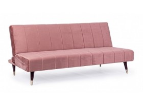 Sofá cama Miegoti madera y metal rosa