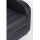Sillón individual reclinable tapizado polipiel negro