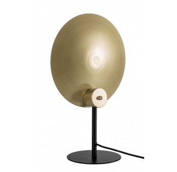 Lámpara de mesa Ugzens metal negro y dorado