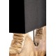Lámpara de mesa Theenphids madera pantalla negra
