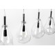Lámpara de techo Eereads 4 bombillas cristal transparente