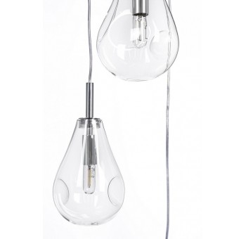 Lámpara de techo Eereads 3 bombillas cristal transparente