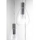 Lámpara de techo Egaers 3 globos cristal transparente