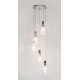 Lámpara de techo Egaers 5 globos cristal transparente