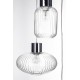 Lámpara de techo redonda Corell 3 globos cristal transparente