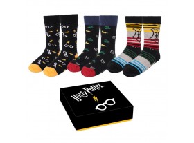 Juego 3 pares calcetines Harry Potter en caja 35-41