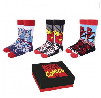 Juego 3 pares calcetines Marvel en caja 35-41