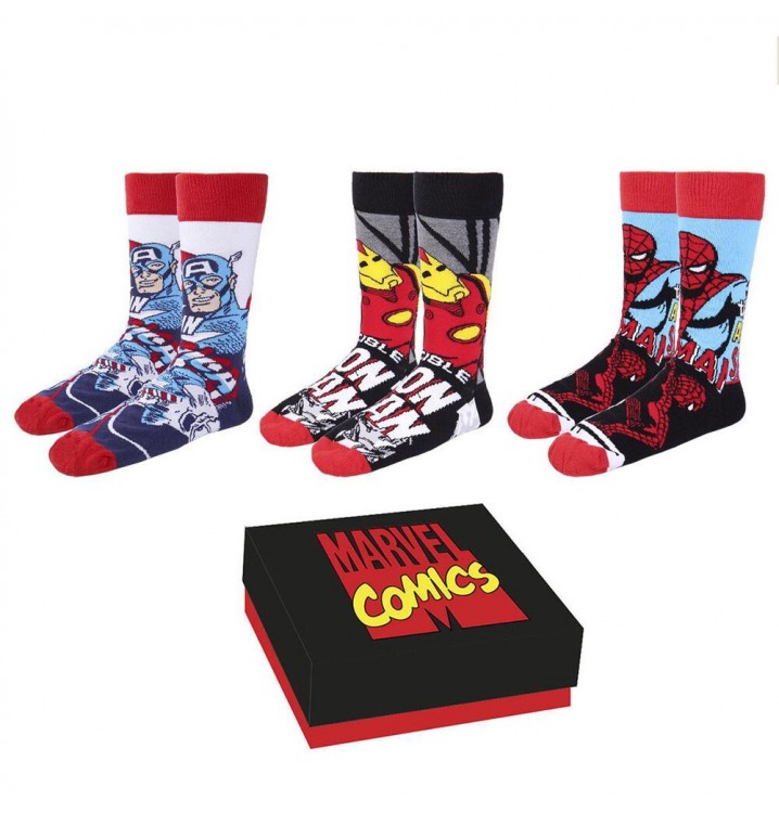 Juego 3 pares calcetines Marvel en caja 35-41