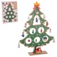 Arbol Navidad madera con decoración surtida