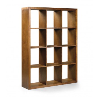 Libreria Kasatha combi 12 compartimentos madera mindi