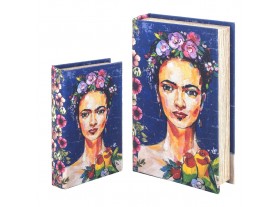 Caja libro decoración Frida thin azul 2 tamaños
