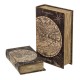 Caja libro decoración Mapa Mundo antiguo marrón surtida