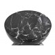 Mesa auxiliar Hiller hierro negro símil mármol