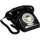 Teléfono retro años 60 sobremesa dial negro