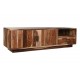 Mueble tv Sematy 2 puertas 1 cajón 1 cajonera madera natural