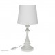 Lámpara de mesa Nolvaiks blanca pantalla blanca