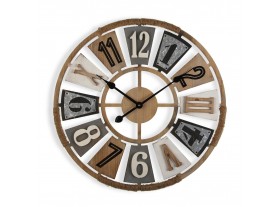 Reloj pared Yengons madera multi y metal