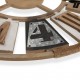 Reloj pared Yengons madera multi y metal