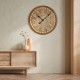 Reloj pared Cred madera tallada natural