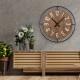 Reloj pared Thracals madera natural y metal