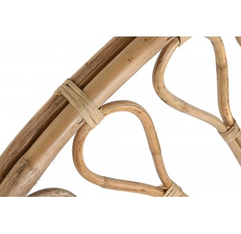 Cabecero cama Bambe ratán bambú natural detalle girasol grande