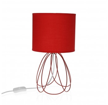 Lámpara de mesa Qimoill roja