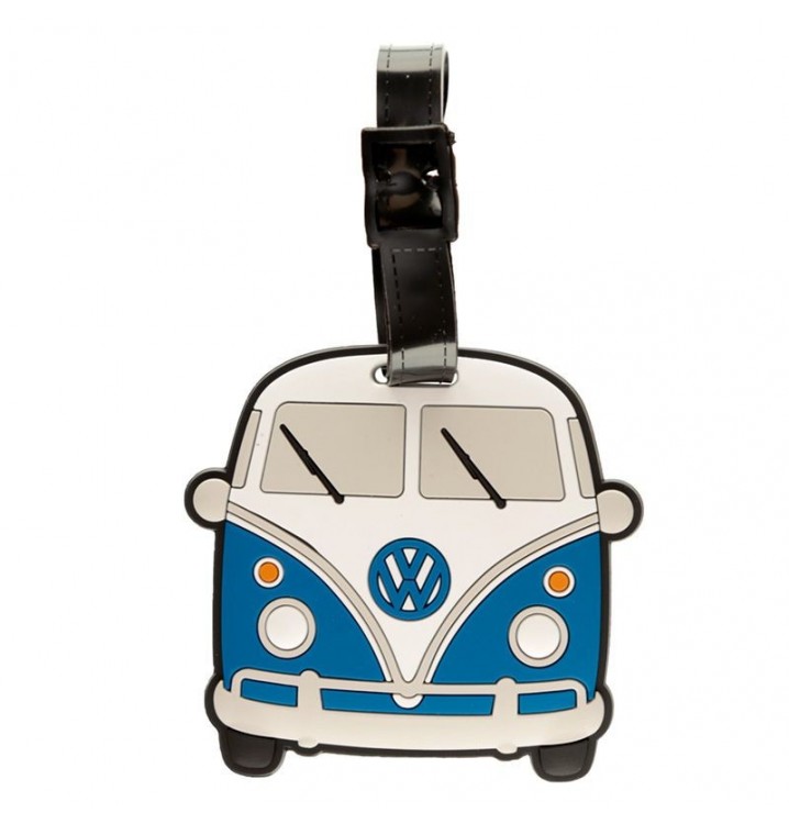 Etiqueta identificador maleta Volkswagen Camper azulroja
