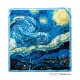 Pañuelo cuello decorado 90x90 Noche estrellada Van Gogh