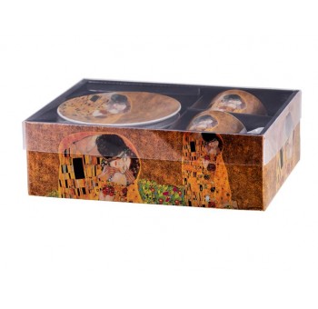 Juego de 2 tazas c/plato El Beso Gustav Klimt