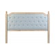 Cabecero cama Kalto lino rubberwood azul