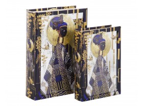 Caja libro espejo mujer étnica