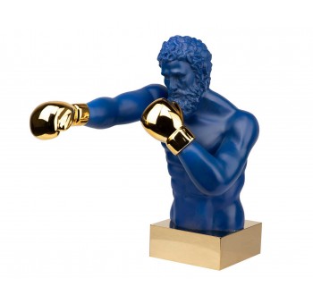 Figura decoración Boxeador azul