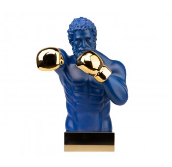 Figura decoración Boxeador azul