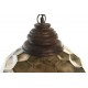 Lámpara techo Colmeny metal madera dorado detalle hexágonos