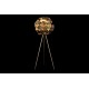 Lámpara suelo Cubit metal dorado 3 patas detalle geométrico