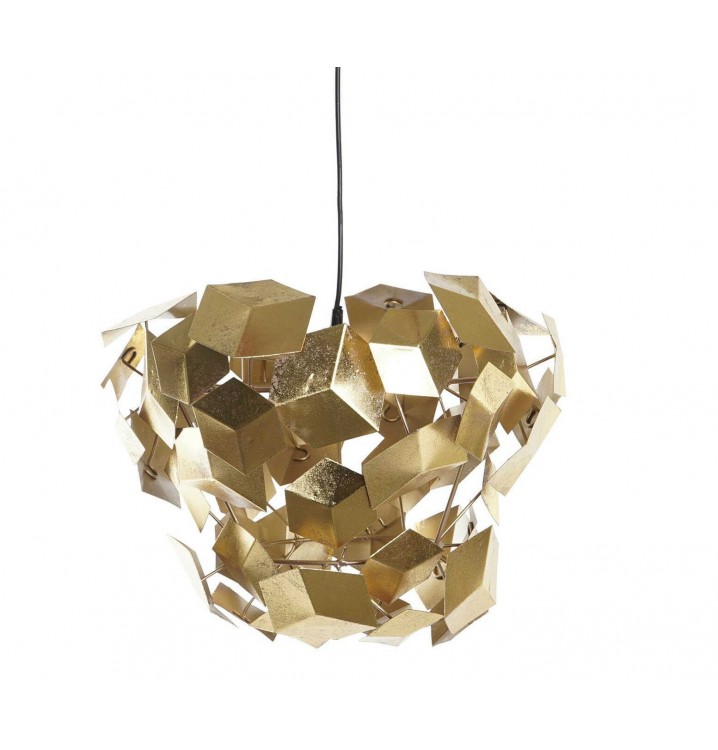 Lámpara techo Cubit metal dorado detalle geométrico