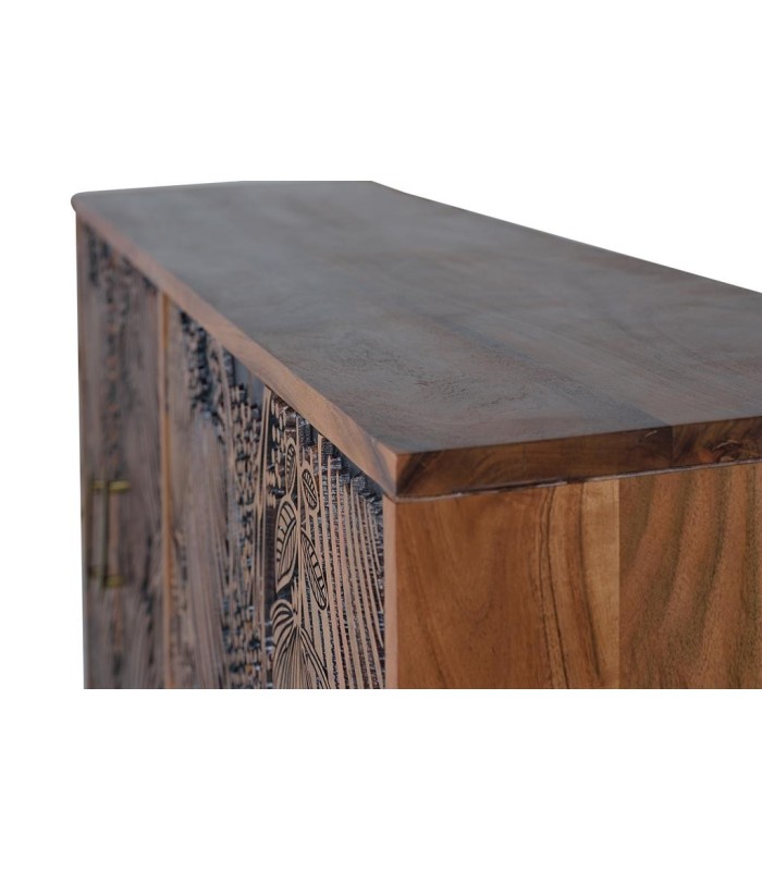 Aparador Akicita madera tallada a mano 4 puertas