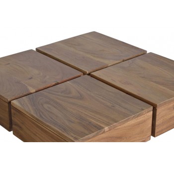 Mesa de centro cuadrada Nanuk madera acacia