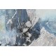 Cuadro Bulltey lienzo ps abstracto blanco azul plateado