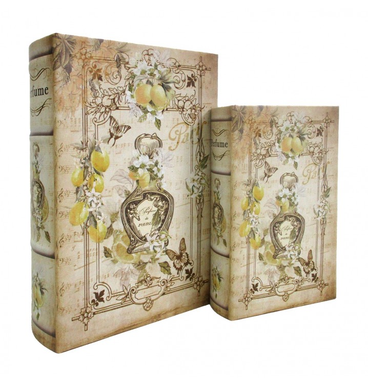 Caja libro decoración Perfume clásico