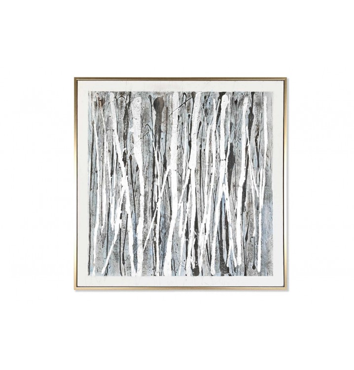 Cuadro Ramall lienzo ps abstracto blanco gris negro
