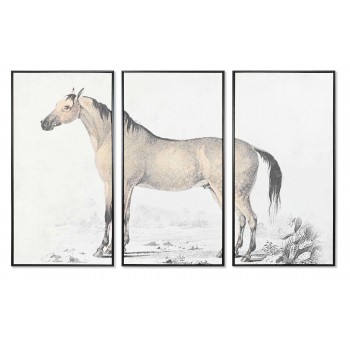 Cuadro Horsety lienzo ps abstracto caballo enmarcado set 3