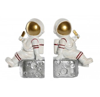Sujetalibros Moom resina set 2 astronauta