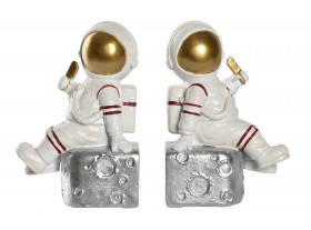 Sujetalibros Moom resina set 2 astronauta